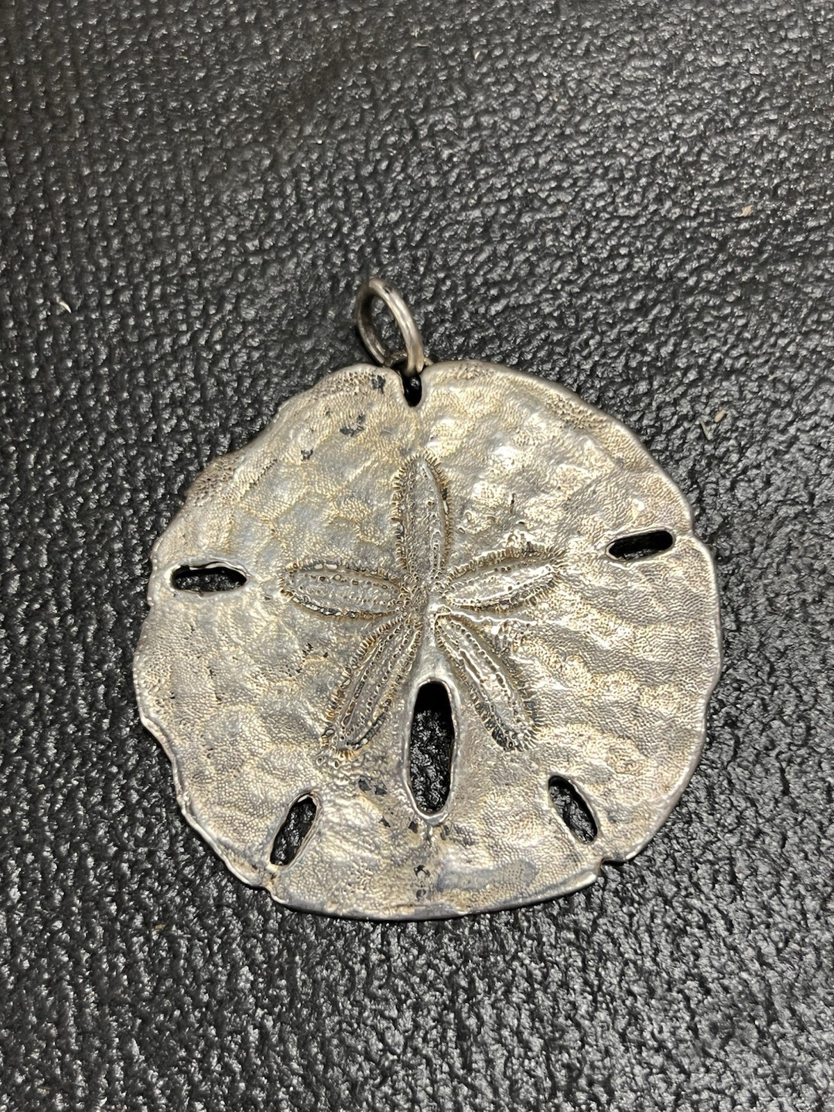SterlingSilver 925 Sand Dollar Pendant Beach Nautical Signed 17 grams 1.75 inch’