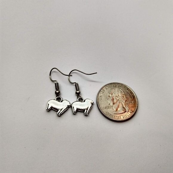 Sheep ram with horns earrings