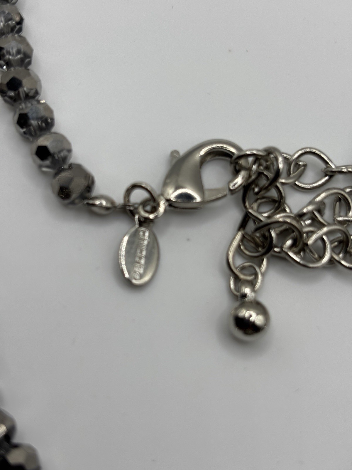 Round CZ Metallic Ball Sphere Charm Beaded 34in