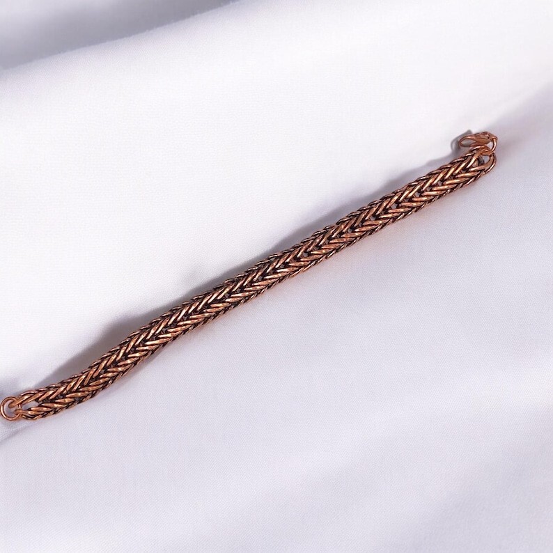 Pure Solid Copper Bracelet Arthritis Cuban Chain Curb Link Rider Bracelet CJ-12