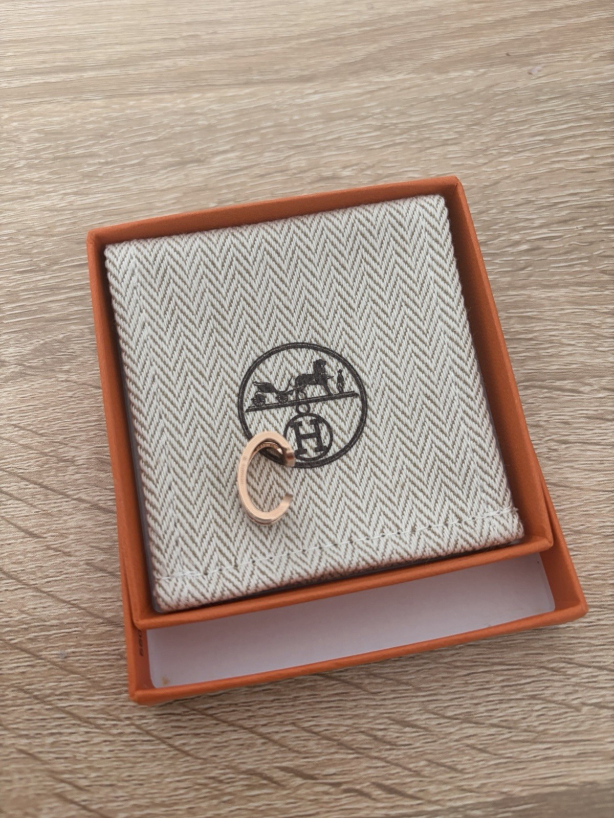 Hermes Brand New Pop H Ear Cuff Blanc Rose Gold 2026 New Style Full Set
