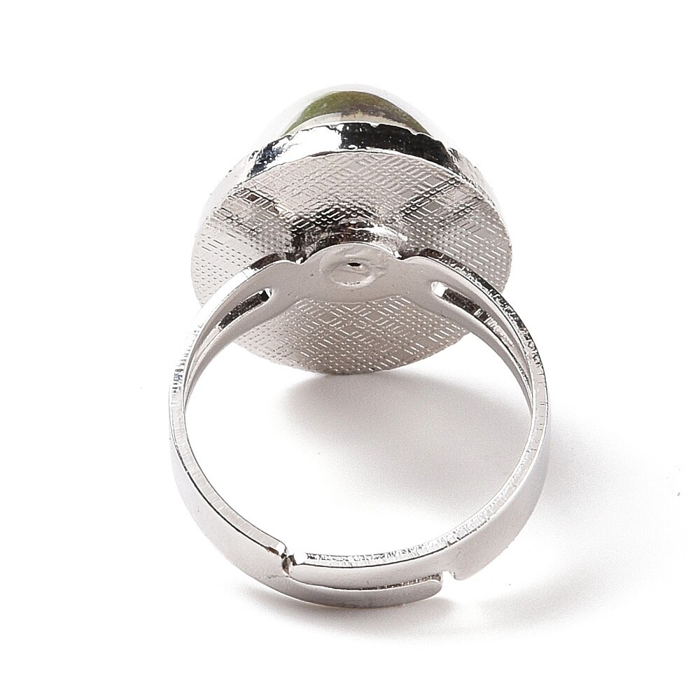 Oval Mood Ring Temperature Change Color Emotion Feeling Silver R45