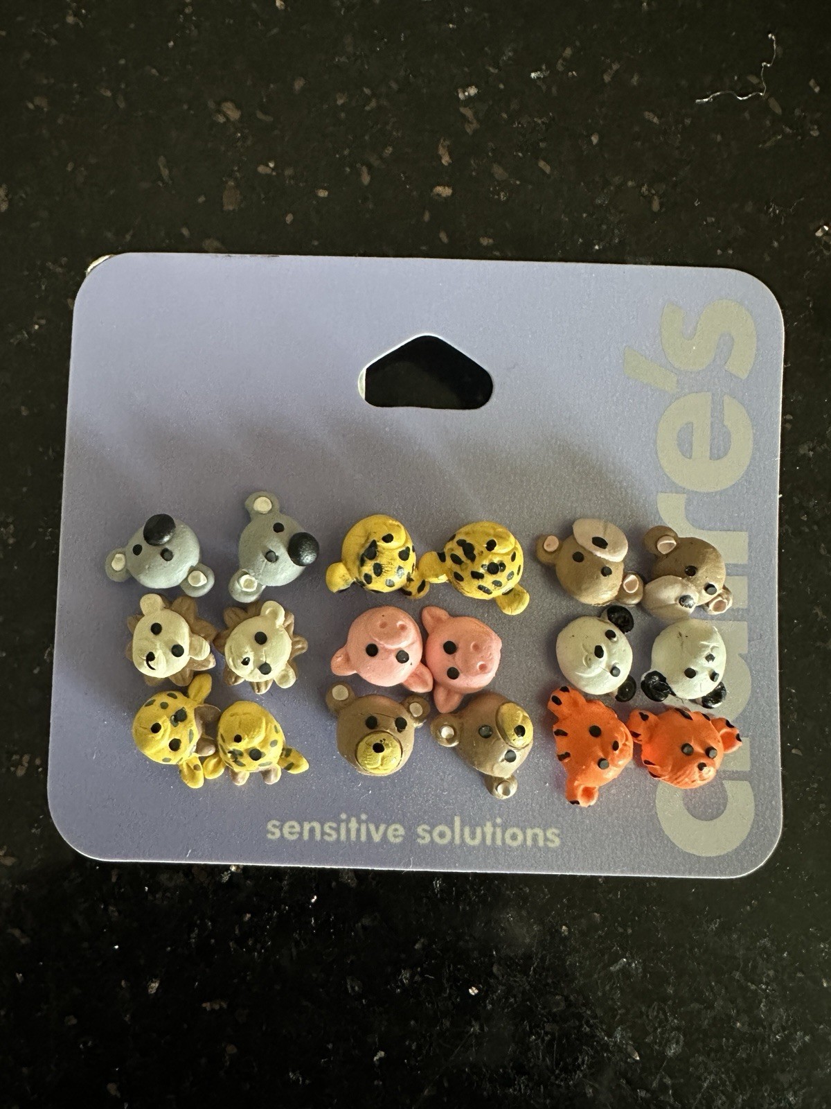 Claire’s Zoo Creatures Earring Set 9 Pairs NEW Animals Koala Lion Panda Giraffe