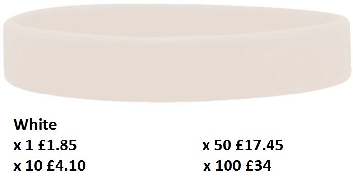 Silicone Wristbands Rubber Plain Reusable For Events Charity Fashion Bands-Adult