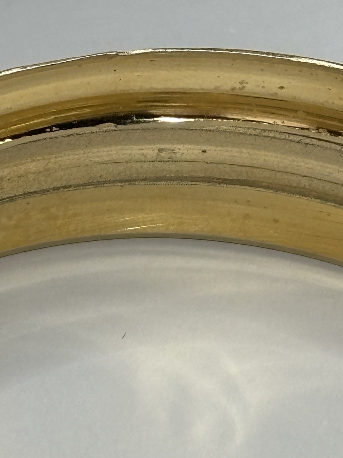 Bangle Bracelets Gold Tone Etched Starburst Diamond Cut Design 7.5” Stackable