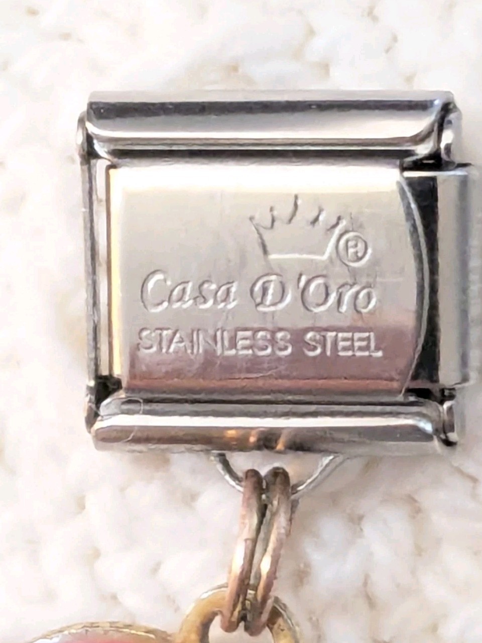 Authentic Casa D’Oro 💕 Illinois Dangle Italian Charm Classic 9mm Link R197