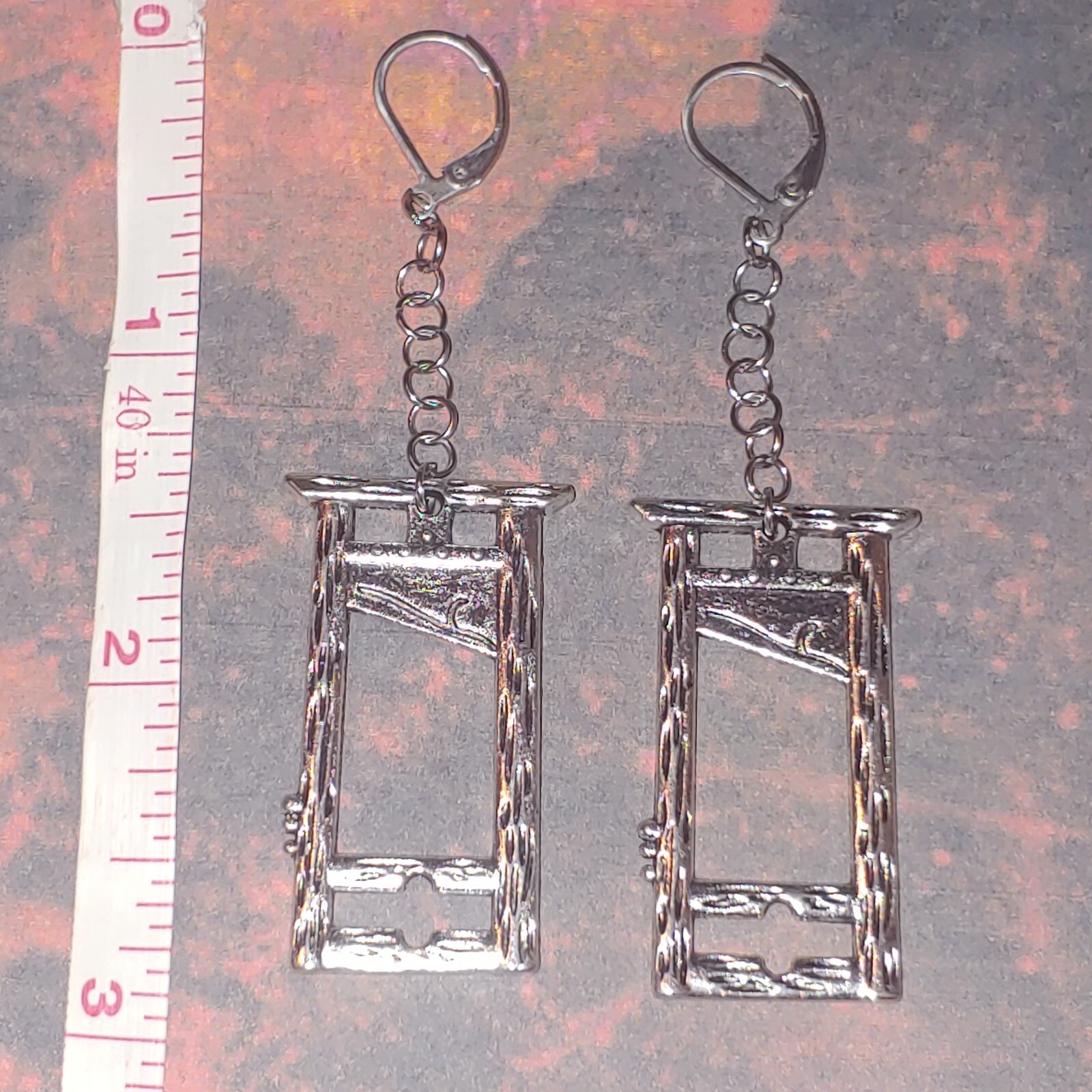 Guillotine Dangle Earrings Punk Goth Halloween