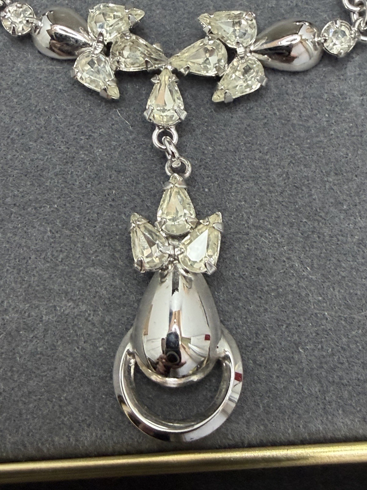 Sterling Necklace 15 In. Lab Gems Stamped 925