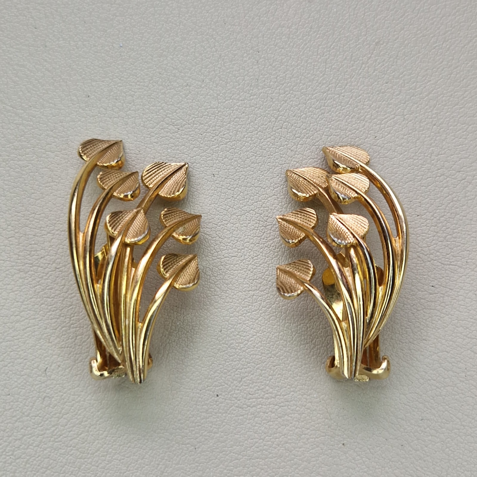 Grosse Earrings Clip On Hearts Gold Plated Designer Vintage Statement 3.5cm