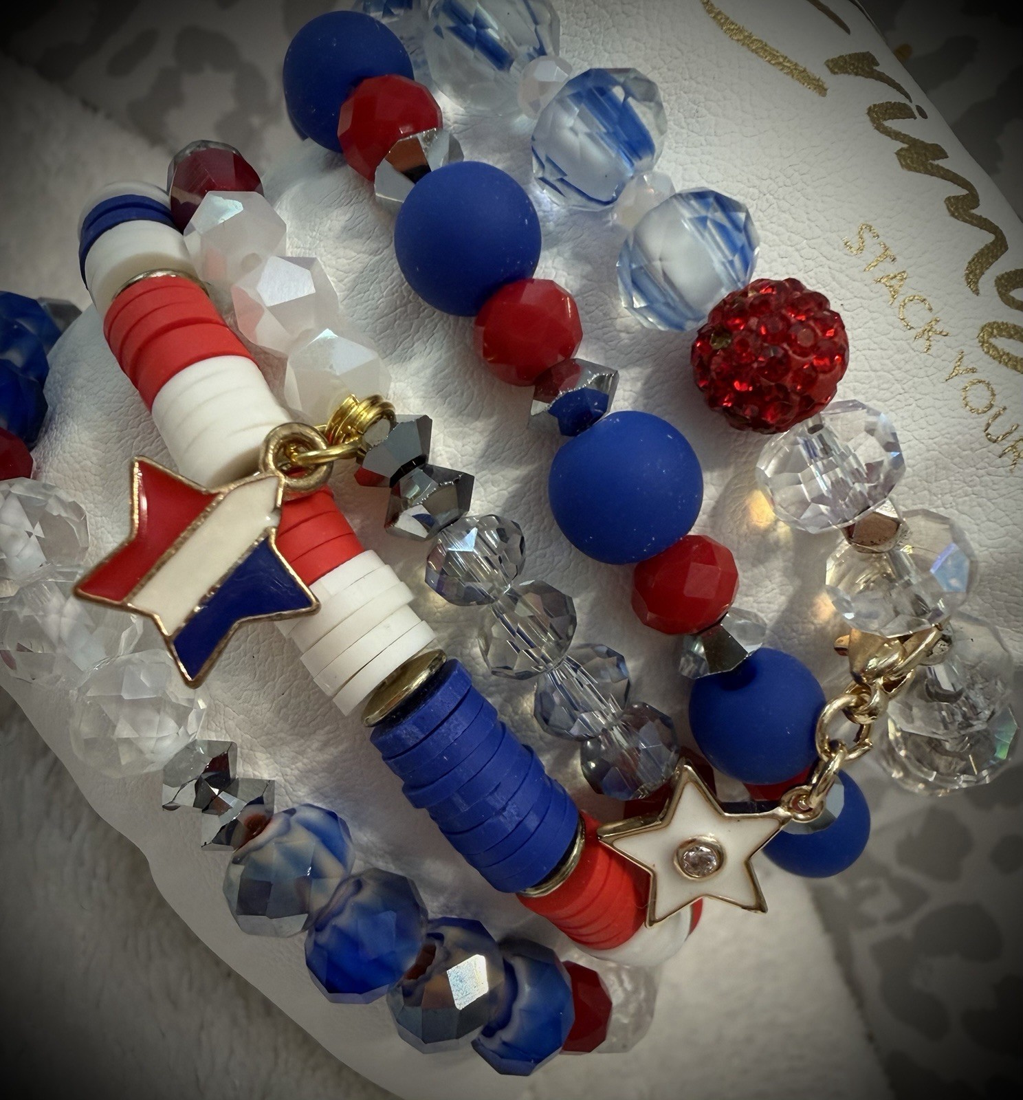 New ERIMISH Bracelets 5 Pc – Red, White & Blue Custom Regular, Kids, Or Extended