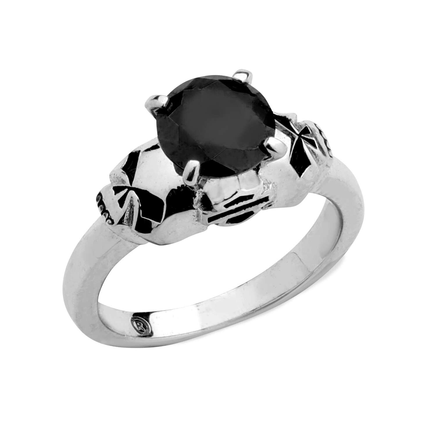 Women’s Harley-Davidson® Willie G® Skull Black Stone Solitaire Ring 100 HDR0373