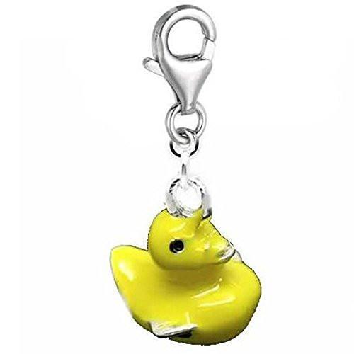 Clip on Duck Dangle Charm Pendant for European Clip on Charm Jewelry w/ Lobster