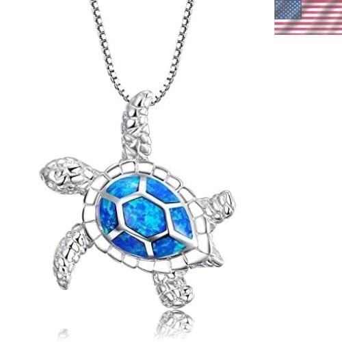 Sterling Silver Sea Turtle Pendant Necklace – Symbol of Longevity & Good Health