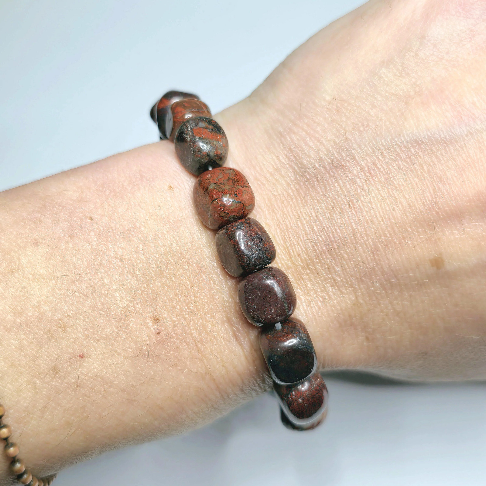 Brecciated Jasper Tumbled Crystal Bracelet
