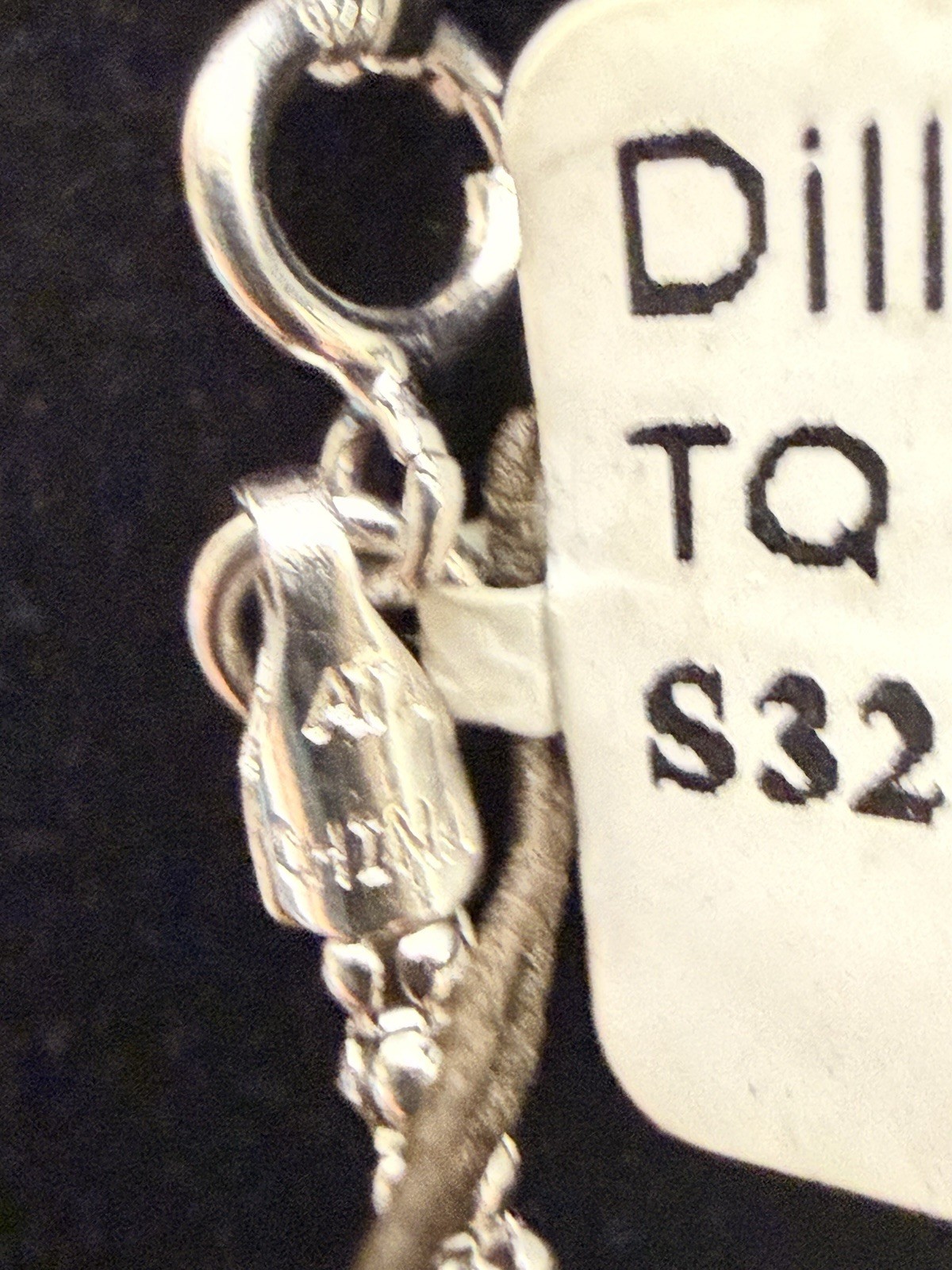 NWT Signed ATI Athra Set Sterling SilverSnakeChainNecklace& Turquoise, 925 Charm