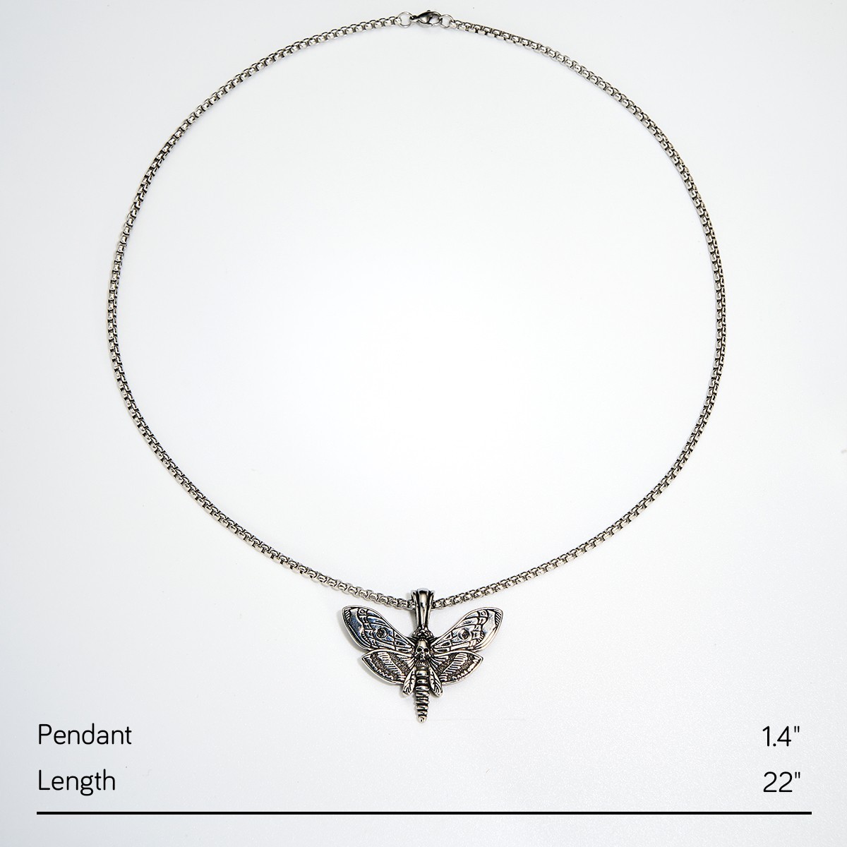 Gothic Darkness Moth Stainless Collarbone Necklace Clavicle Chain