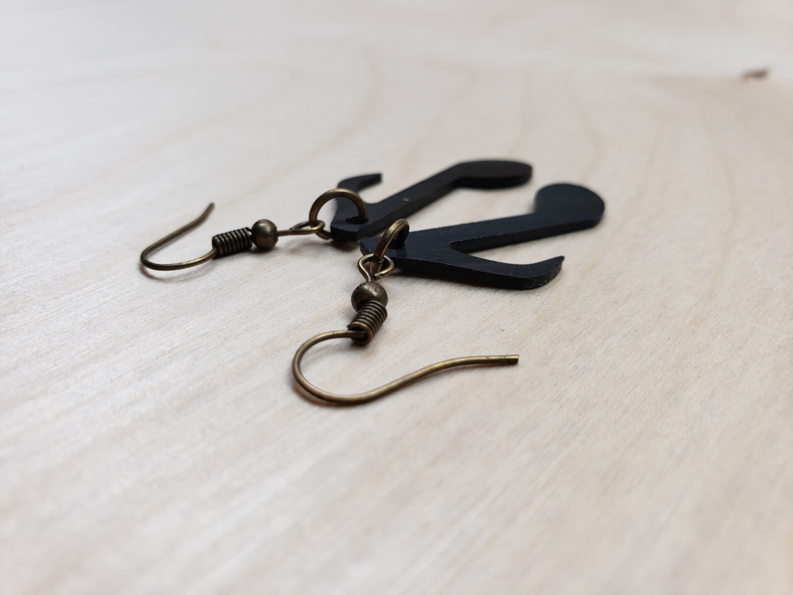 Repurposed Record Earrings Musical Notes Music Band Teacher Upcycled Vtg LP