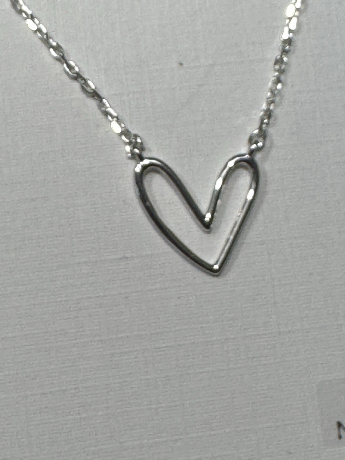 Olivia and Jackson Heart Charm Pendant Necklace Silver Plated 16+2in