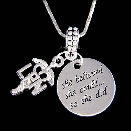 LPN Nursing School Graduation Gift Licensed Practical Nurse White Coat Necklace