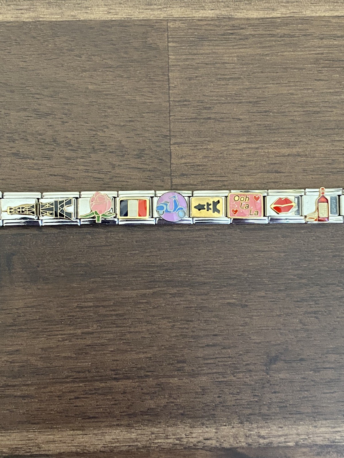 20 Charm France / Eiffel Tower / Wine *Completed Bracelet * Italian Charm New