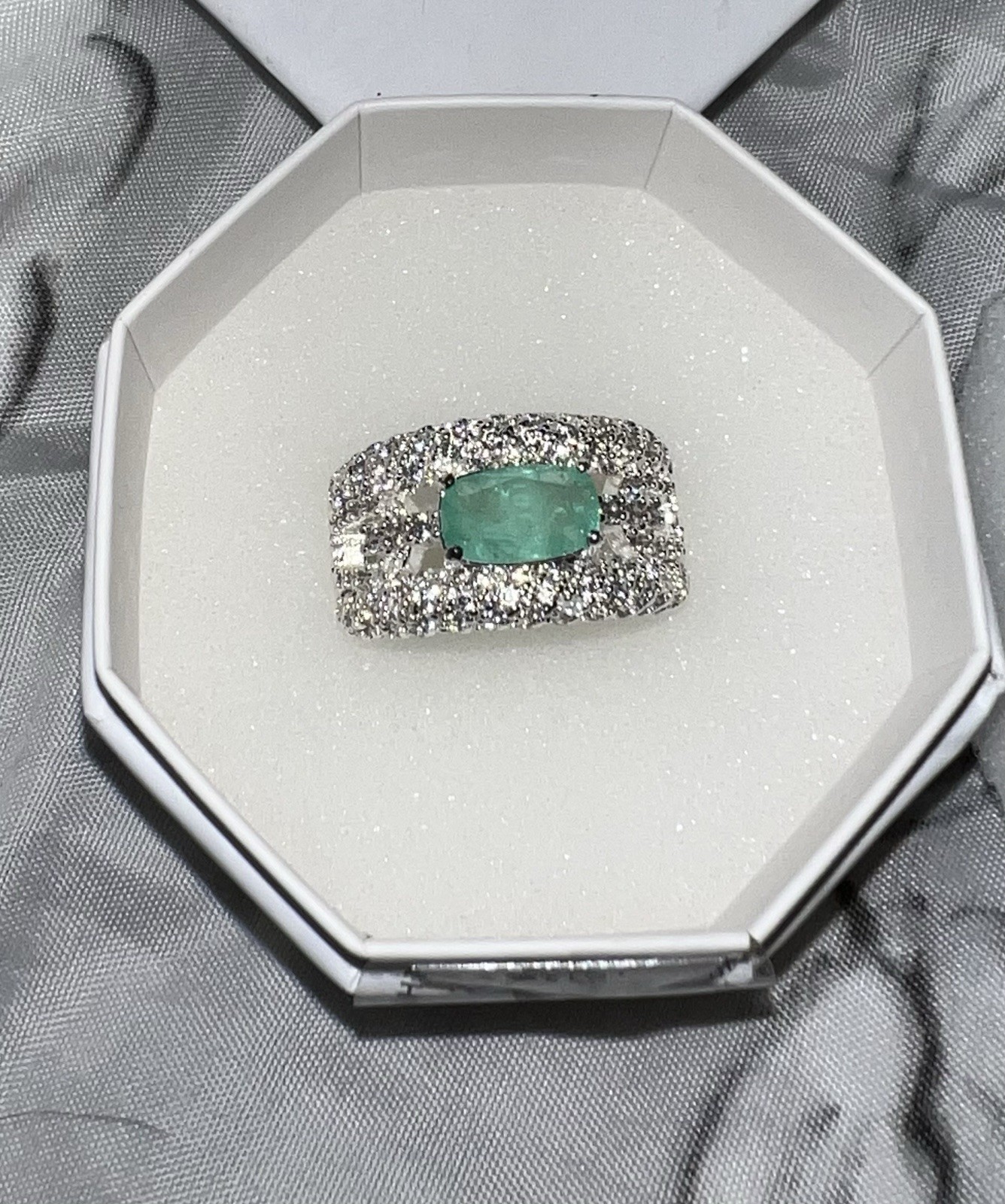 Resort Wear by BP Silver Plated Mint Lab Tourmaline Quartz Ring Size 8 RG67684