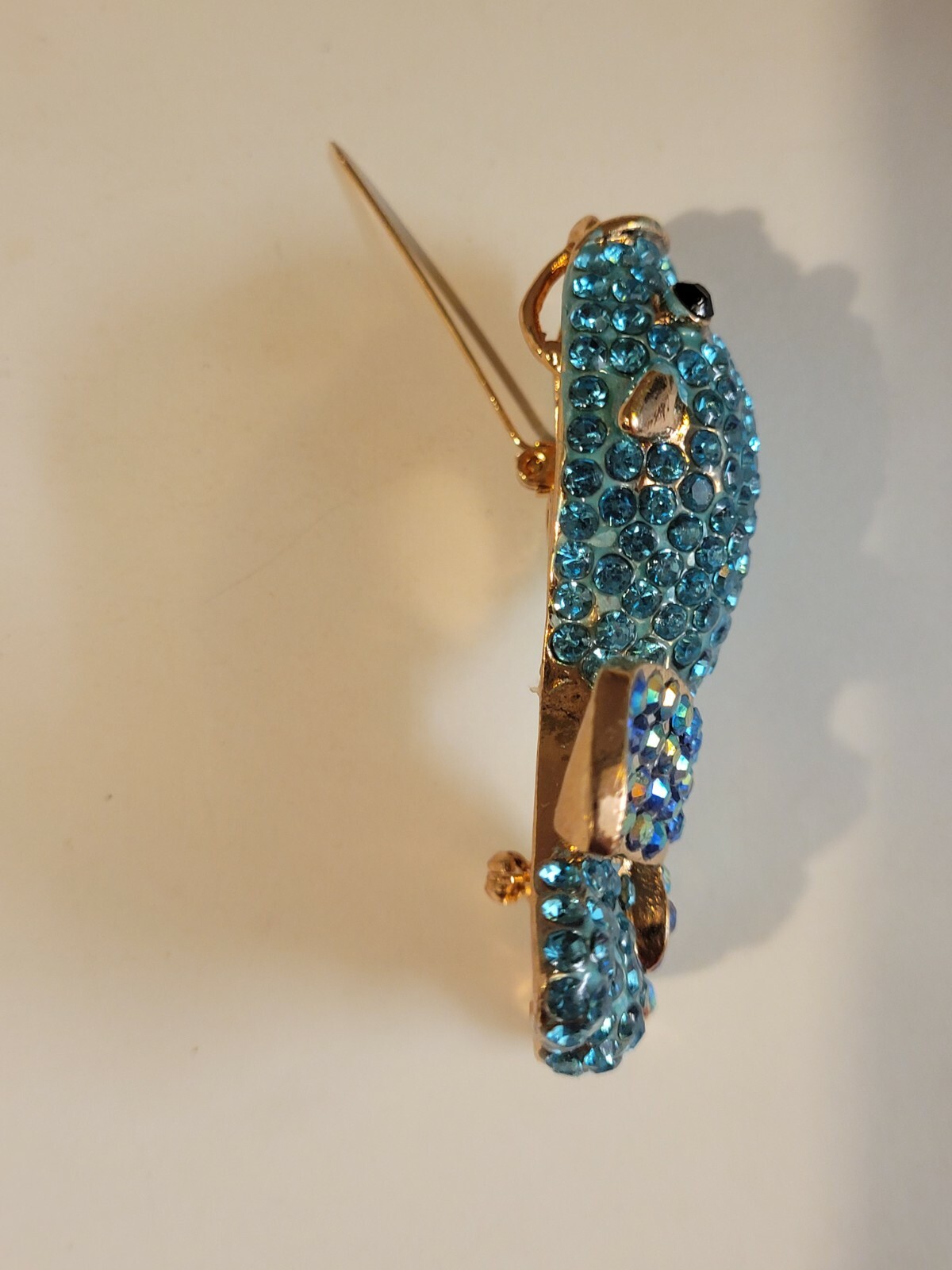 Fish Rhinestone Crystal Bracelet with detachable Fish Pin