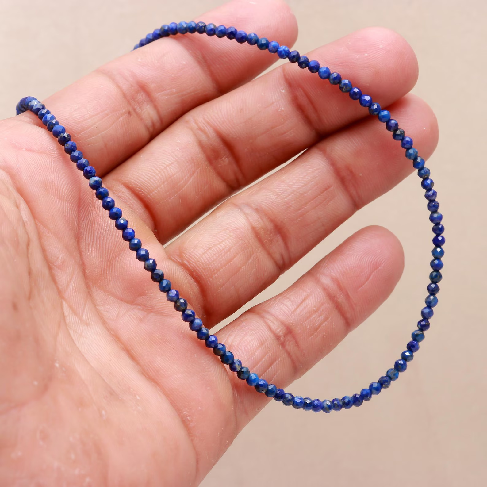 Lapis Lazuli Choker Dainty Blue Gemstone Necklace Healing Women Jewelry Gifts