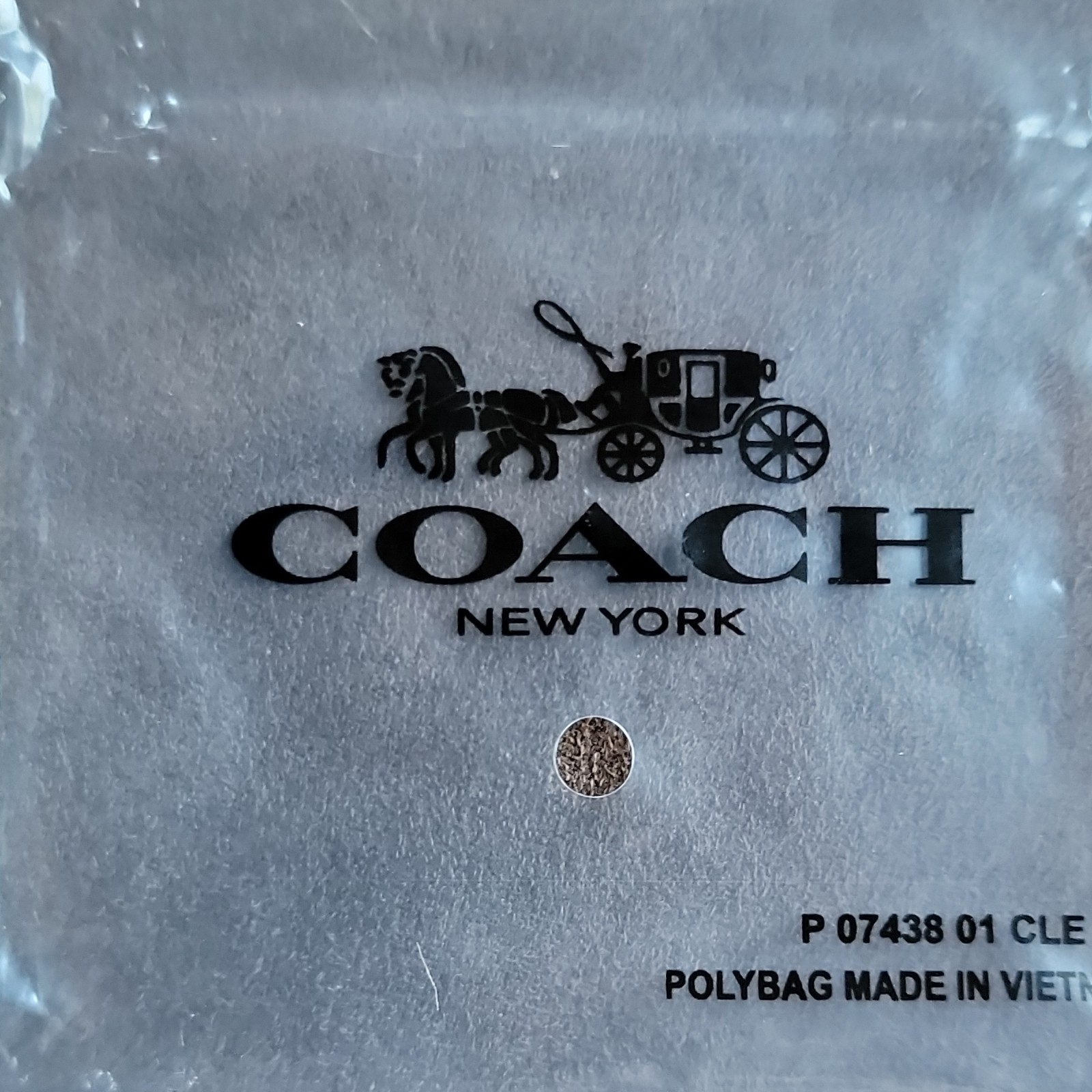 Coach Necklace with Heart Bunny & Hang Charm Silver Tone