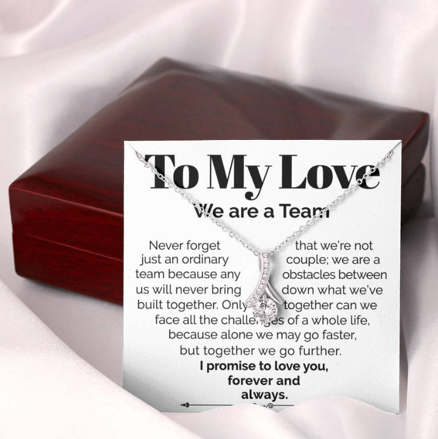 To My wife ribbon Necklace Meaningful Gift From husband birthday anniversary