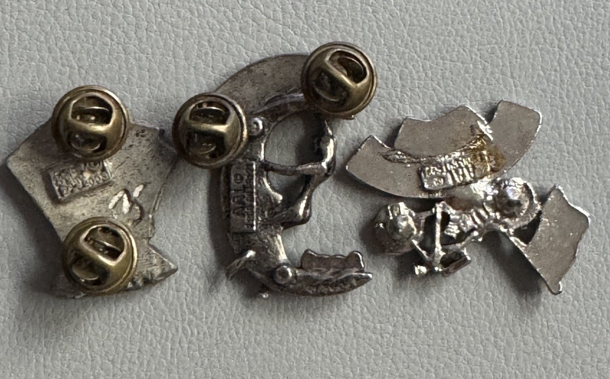 Set of 3 Vintage Daytona Biketoberfest 2004 2005 2006 Lapel Pins Vest