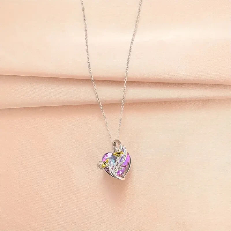 Rainbow Mystical Fire Topaz 925 Sterling Silver Charm Honey Bee Pendant Necklace