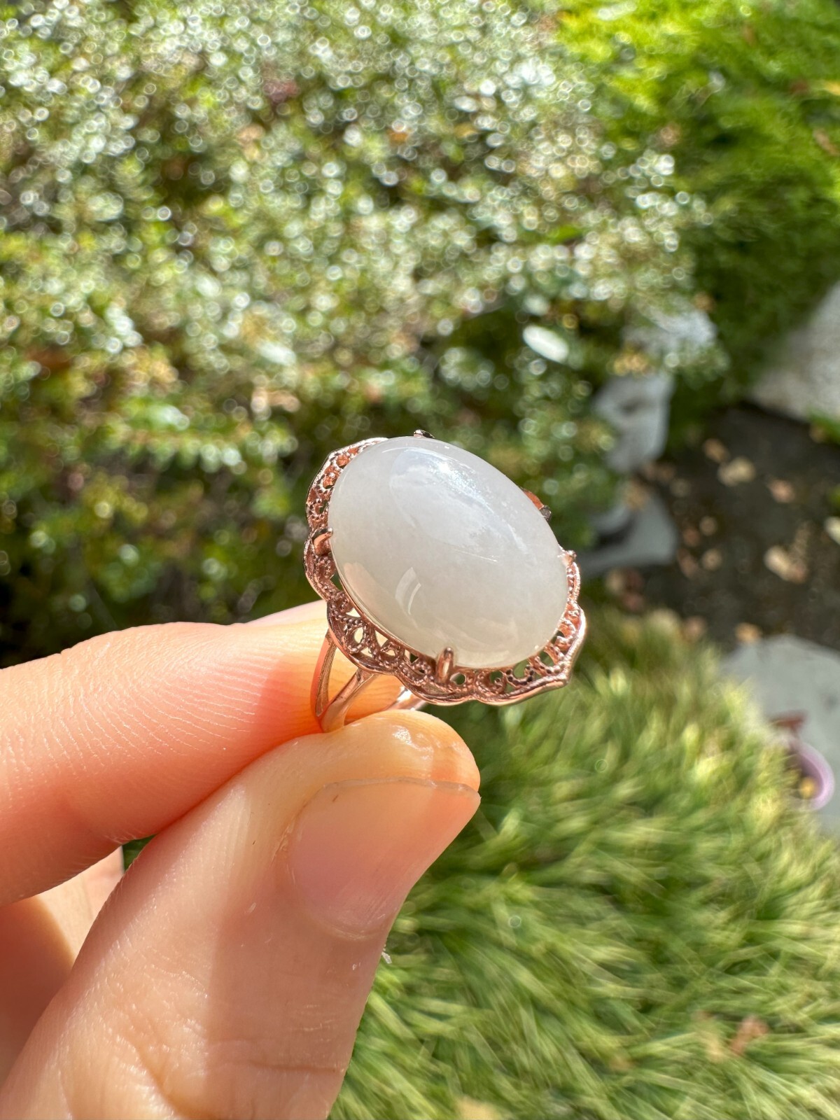 14mm * 10.5mm * 5.5mm Dark Purple Nephrite Ring, S925 Silver | 烟紫戒指，银镶活口