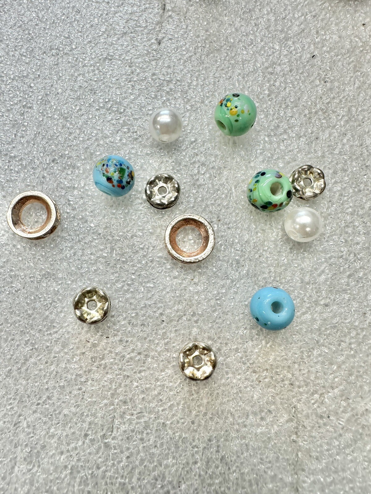 ATI BRCH Multi Interchangeable Bead & Hoop Silver Tone Earring Set