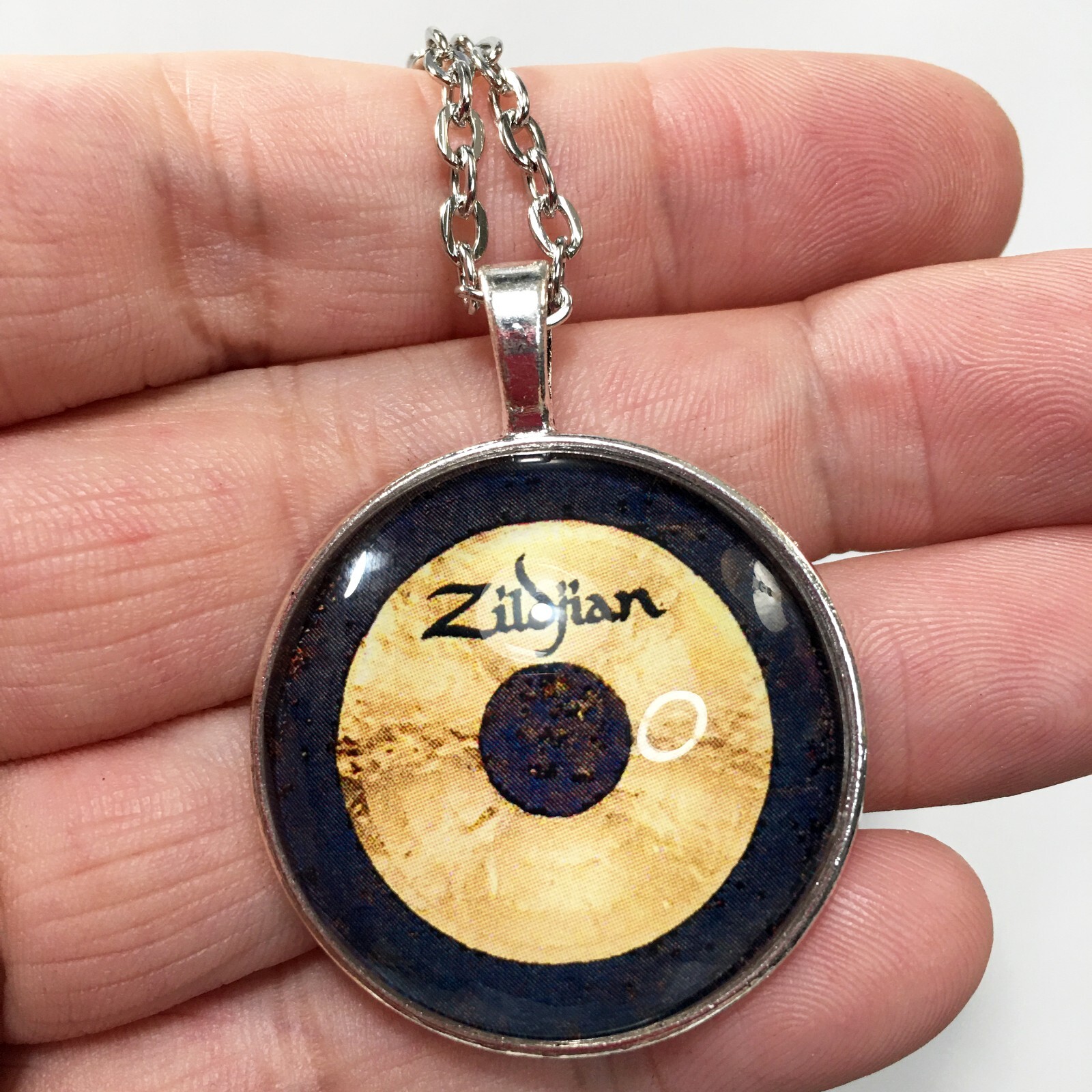 Zildjian Gong Pendant Necklace Key Ring Cufflinks Earrings Tie Clip Jewelry Sets