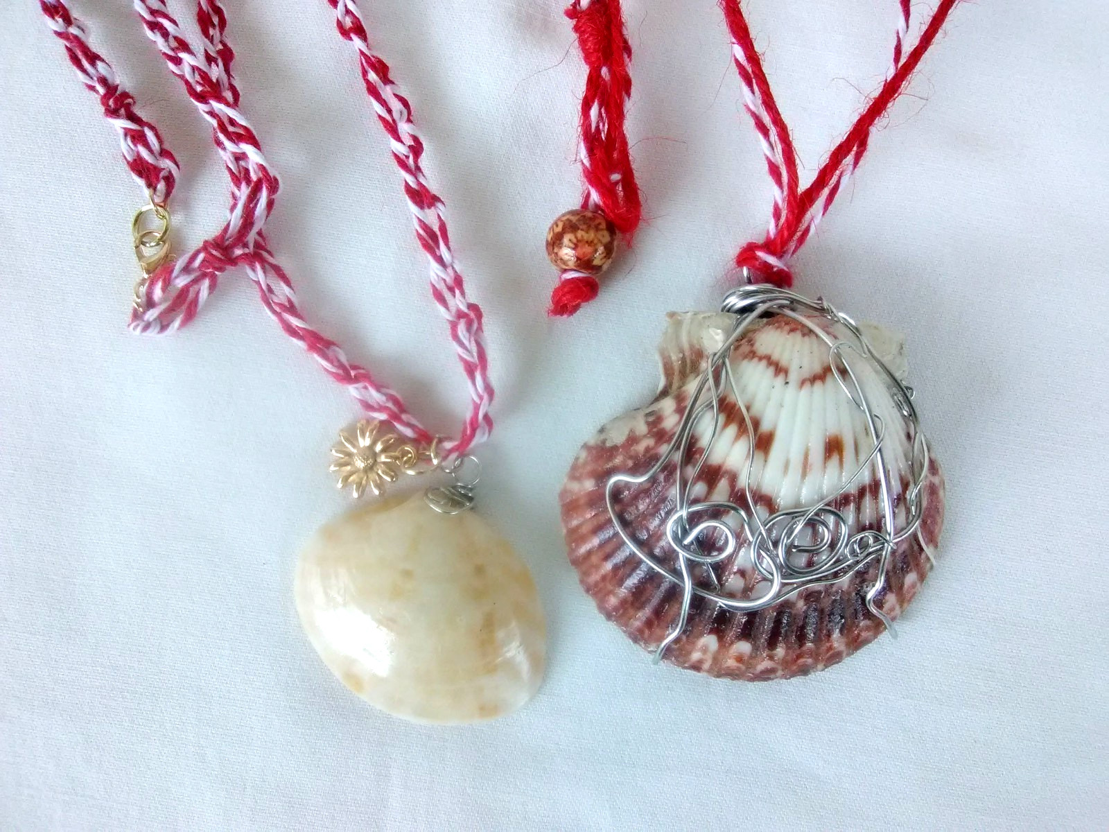 2 Lot Seashell Beach Mermaid Boho Necklace 22/28″ US Seller Gift New