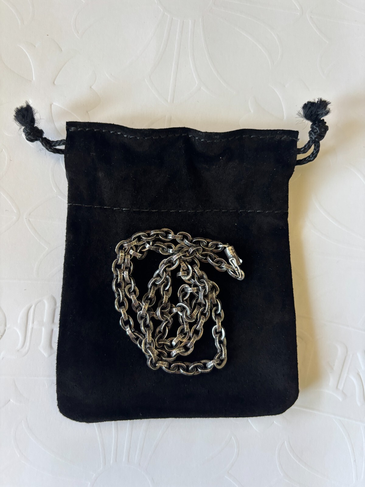 100% Authentic Chrome Hearts Paper Chain Necklace 20inch (50cm)