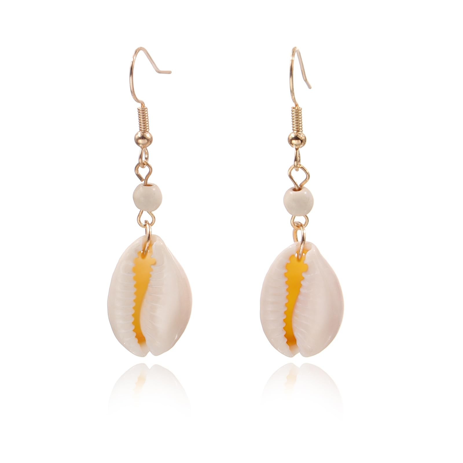 Cowrie Shell Dangle Drop Earrings Bohemian Turquoise Shell Earrings Summer Je…