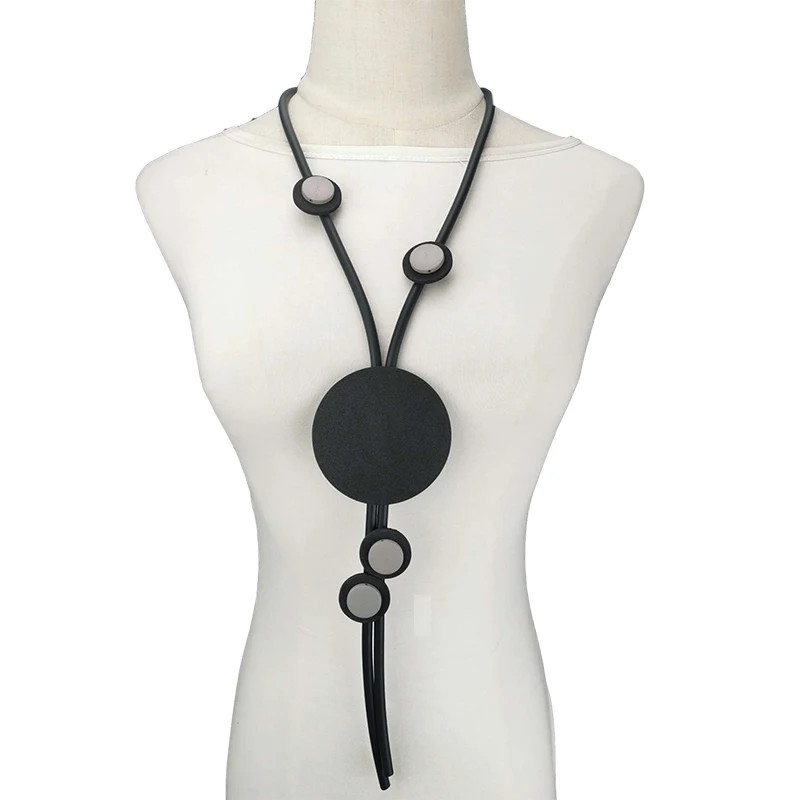 UKEBAY Nuevos collares largos para mujer Joyería de cuentas de madera Collar de