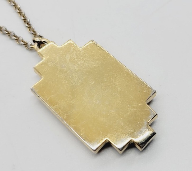 Fossil Brand Pendant Necklace Long 35 in Gold tone Crystal Accent Modern