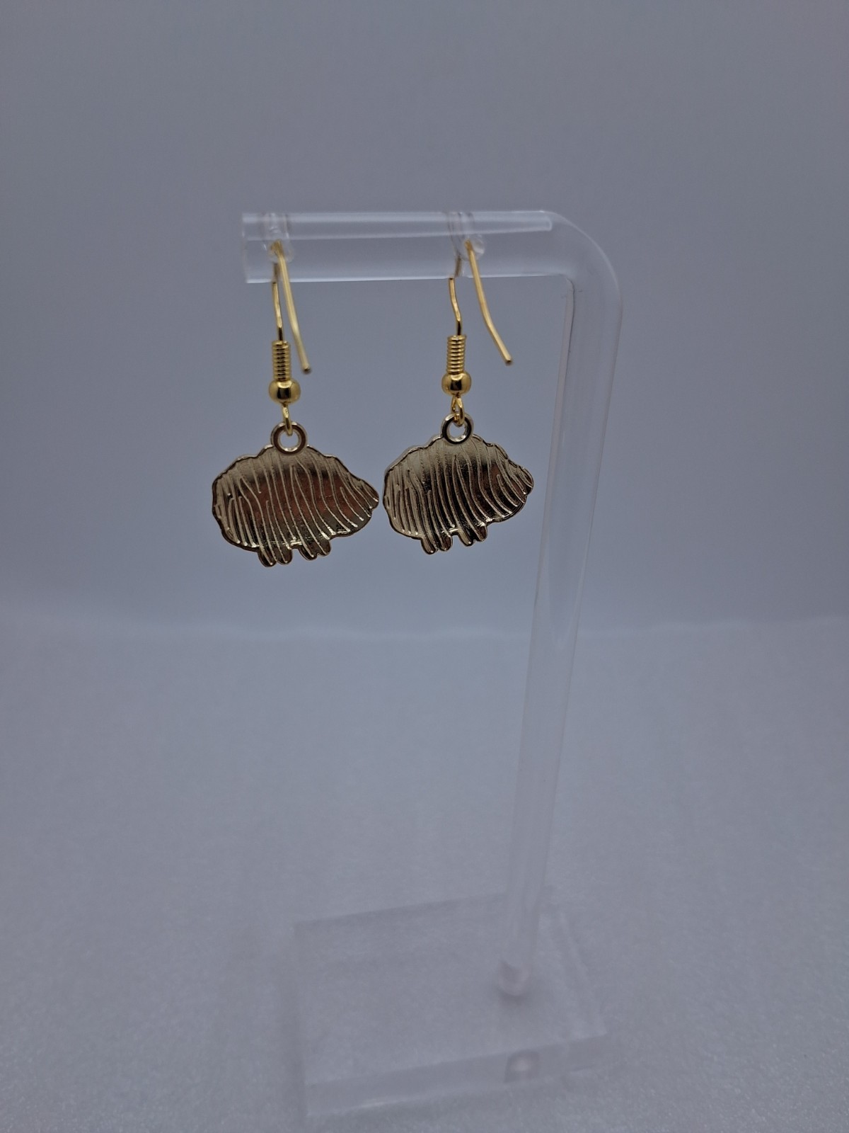 Cute Sheep Dangle Drop Earrings Black & White Enamel Golden Toned Jewelry Gift