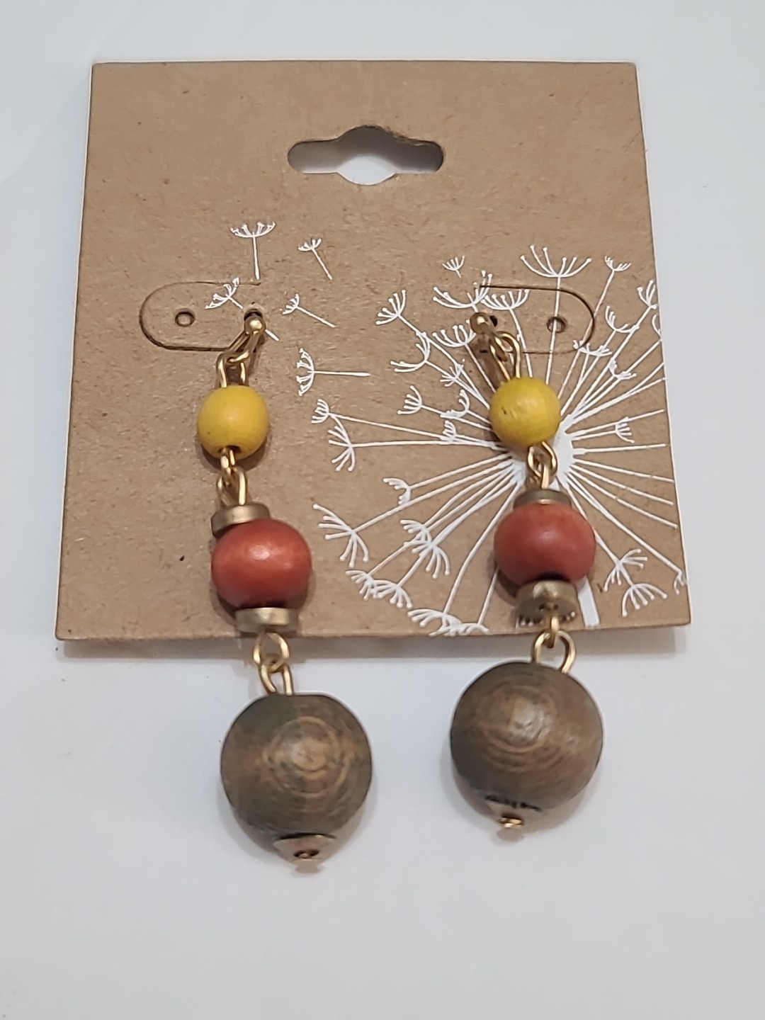 NEW CBOCS Fall Colored (Yellow/Orange/Greenish Brown) Dangling Pierced Earrings