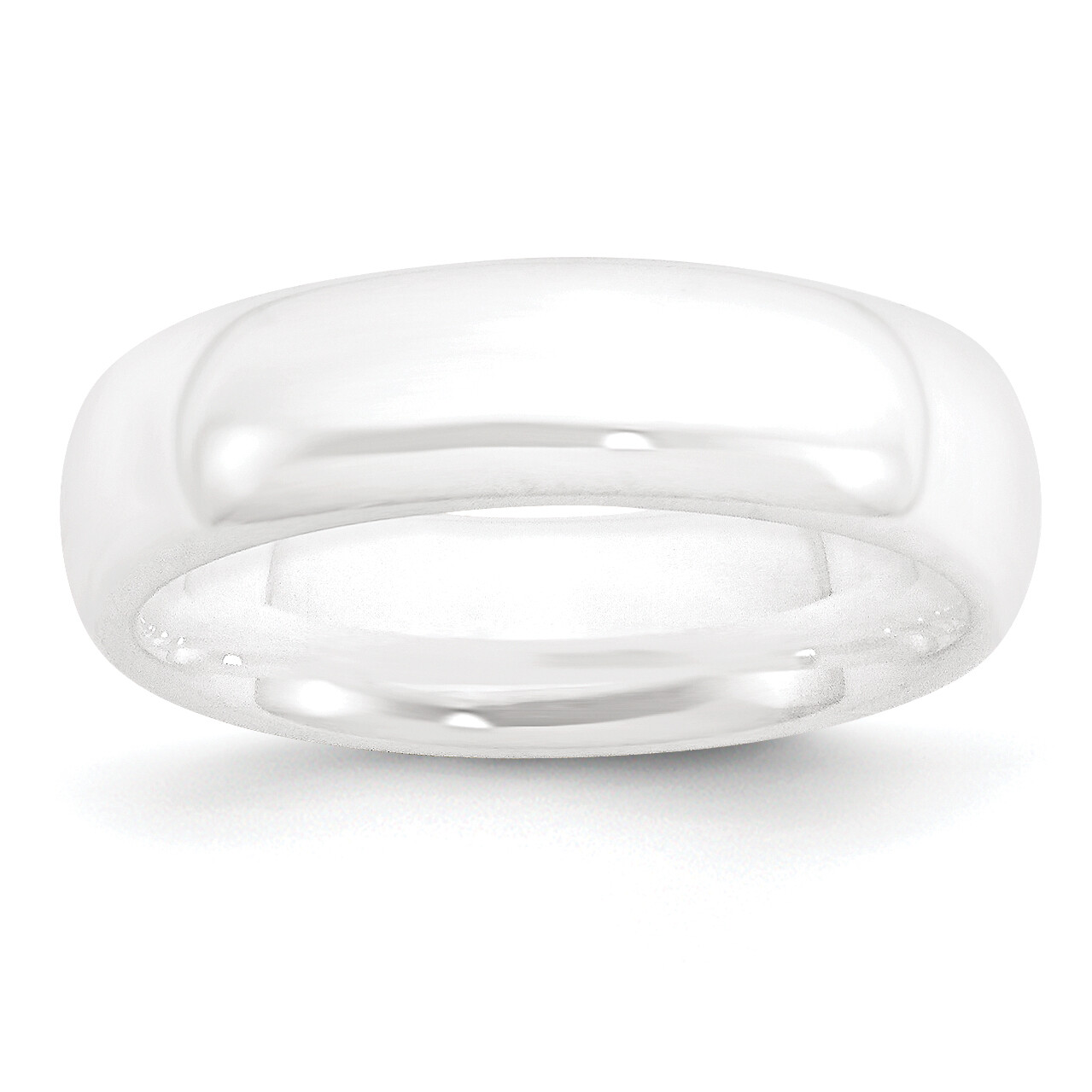 Chisel Ceramic White 6mm Polished Band CER8