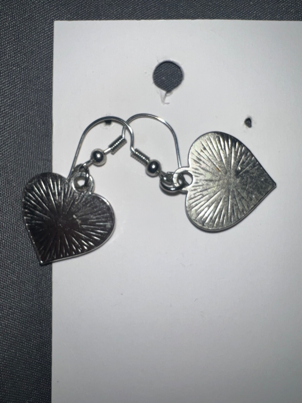 Goth Queen Earrings Fire Heart, dangle drop