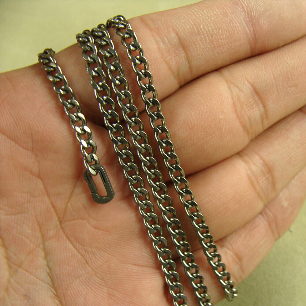 Pure Titanium anti-allergy Necklace 3.5mm wide curb chain 70cm length