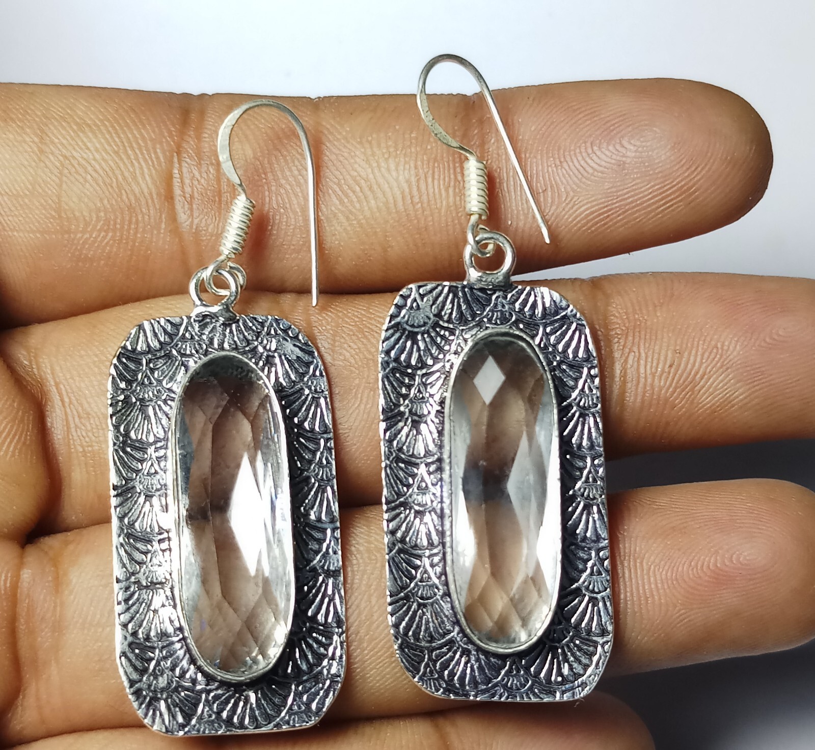 Hydro Crystal Gemstone Handmade Earring Jewelry Earring Size 1.5 Inch