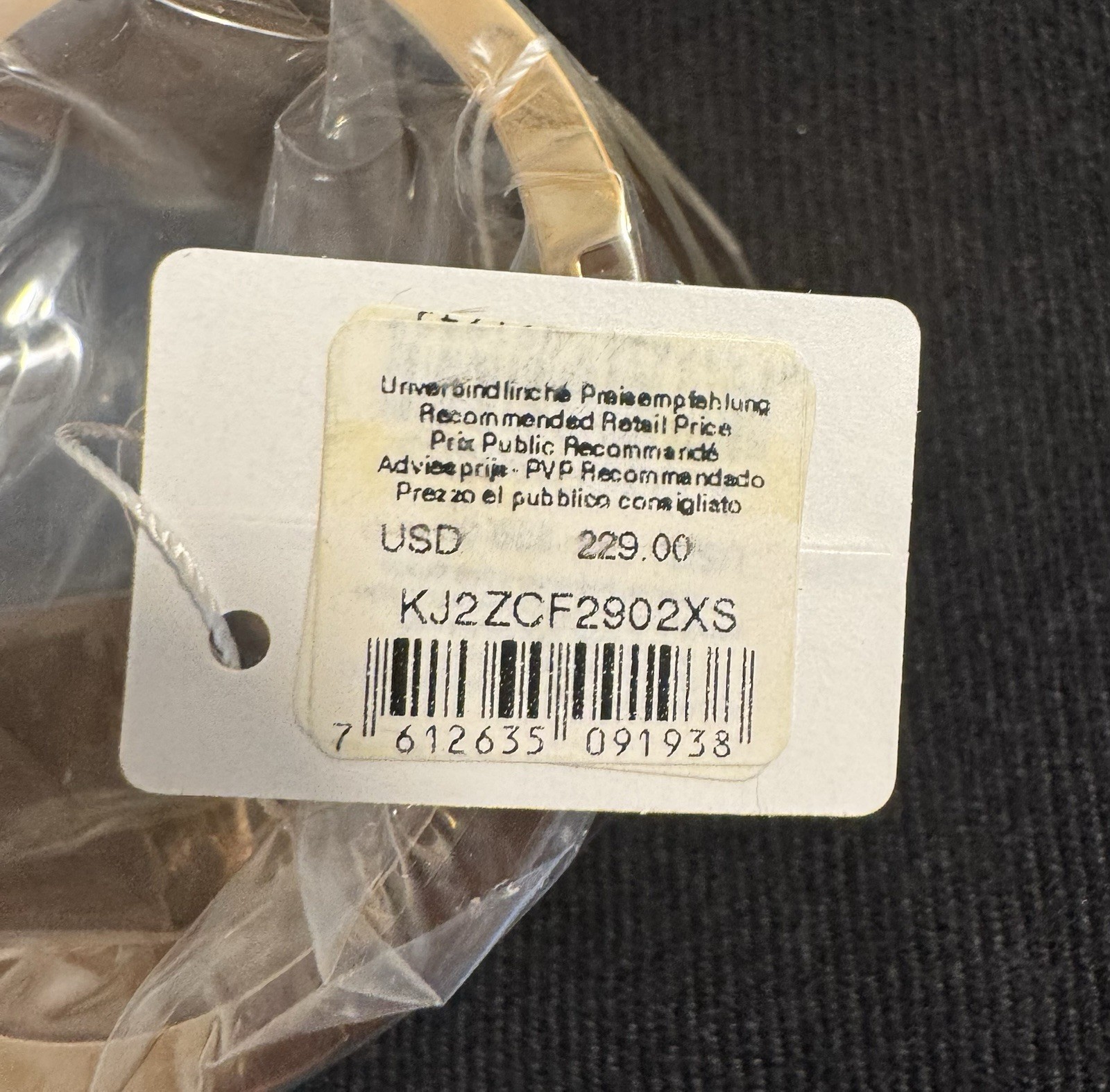 Calvin Klein Wide Rose Gold Tone Cuff Bracelet Brown Resin Panel NWT Box $229