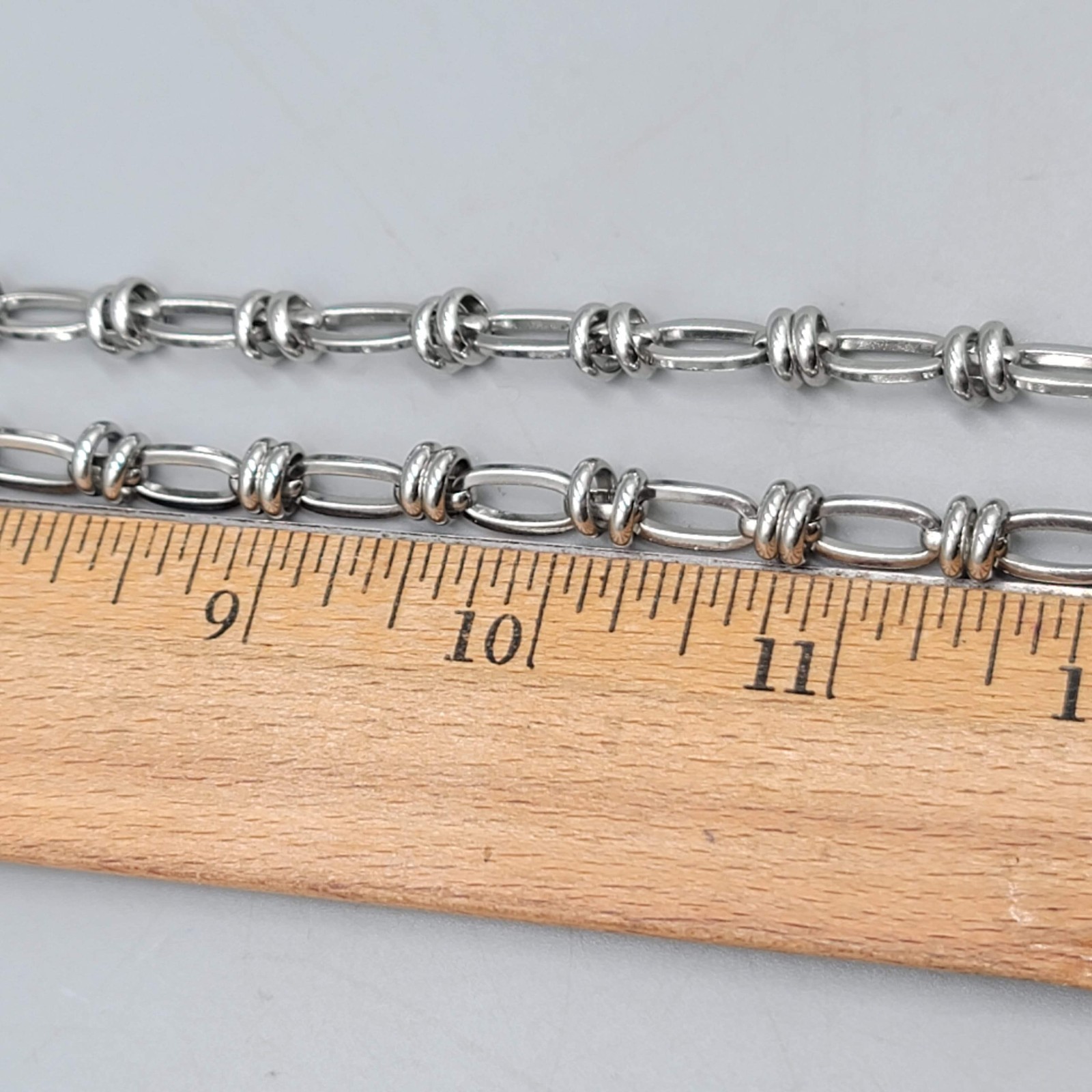 Loft Chain Necklace Silver tone Statement 36 in