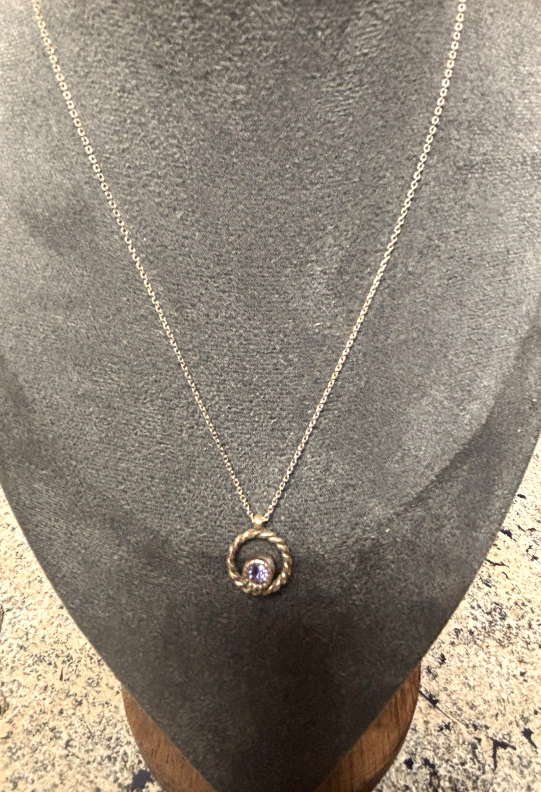 Signed Brighton Reversable Interlok Eternity Circle Pendant Silver Necklace