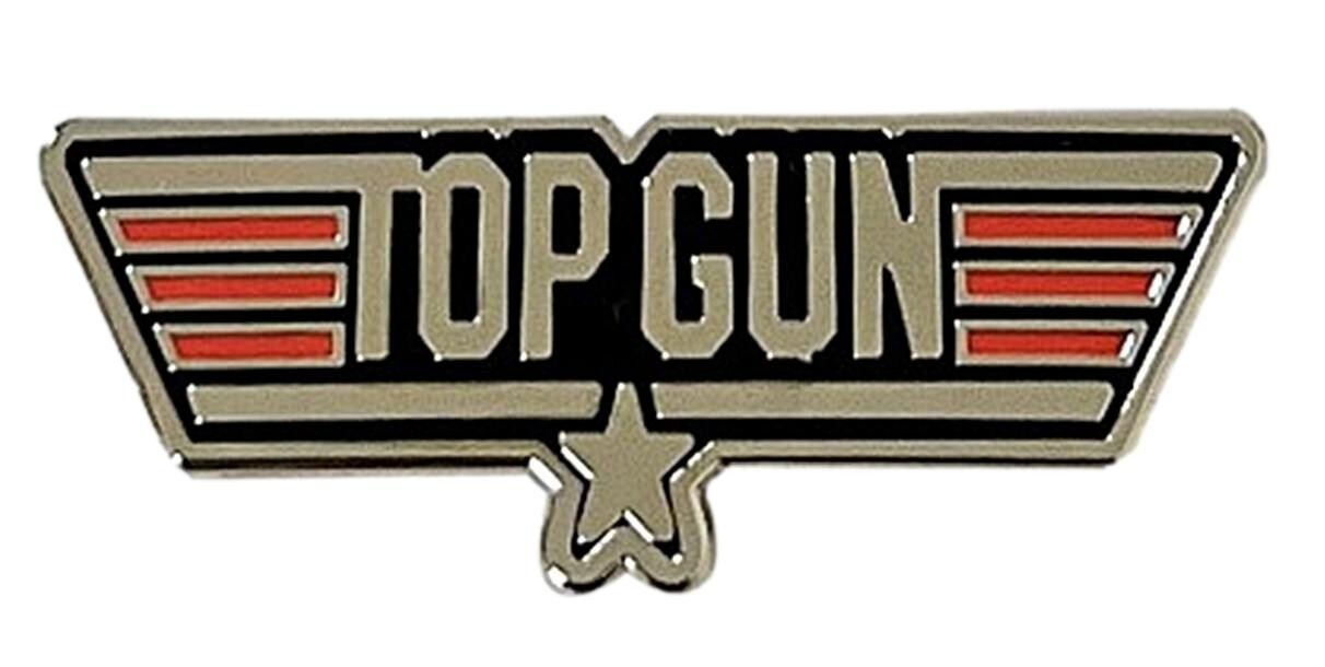 Top Gun Logo Metal Enamel 1.3 Inches Wide Pin