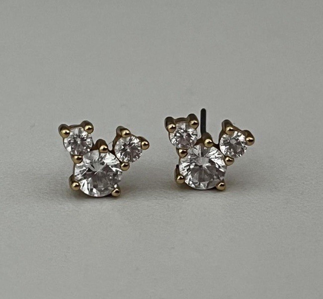 Authentic Disney Parks Fine Jewelry Collection Mickey Mouse Icon Studs